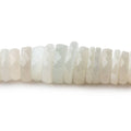 5-12mm Creamy White Moonstone Faceted Heishi Beads 16 inch 150 pieces