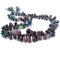 5 - 13mm Black Ethiopian Opal Plain Tear Drop Beads 162 pieces AAA Grade