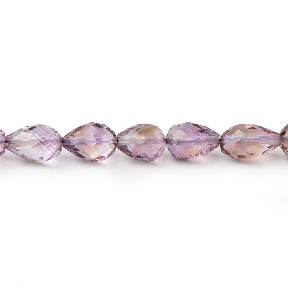 6x9 Amethyst Straight Drilled Faceted Tear Drop Beads 15.5 inch 44 pieces