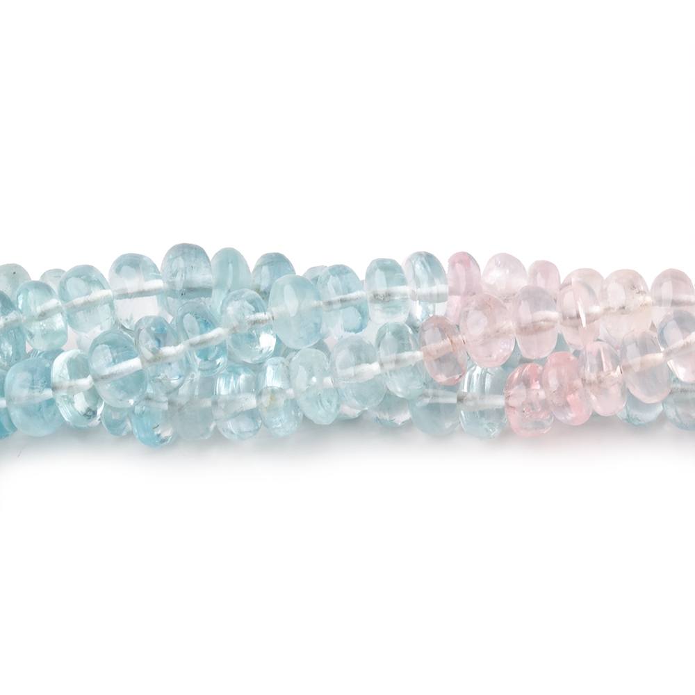 5-6mm Multi Color Beryl Plain Rondelle Beads 18 inch 145 pieces AA