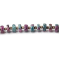 5-6mm Ruby in Kyanite Faceted Heishi Beads 8 inch 45 pieces
