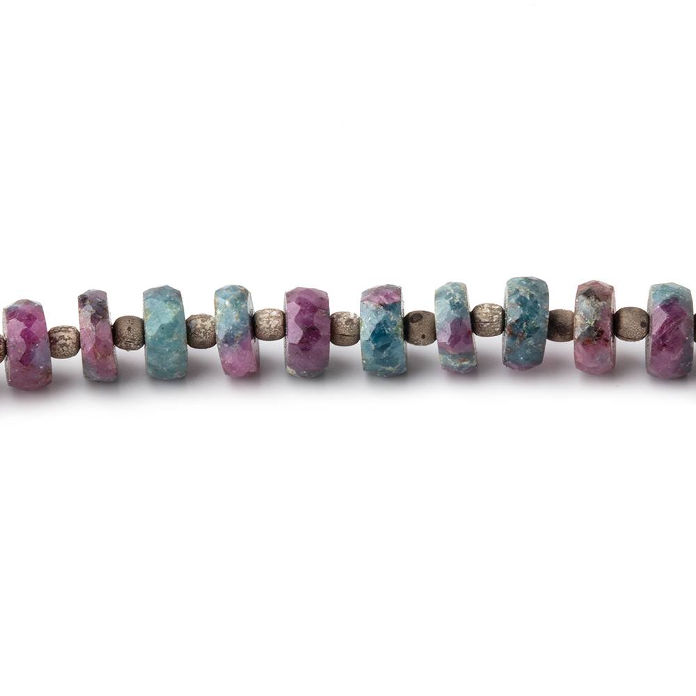 5-6mm Ruby in Kyanite Faceted Heishi Beads 8 inch 45 pieces