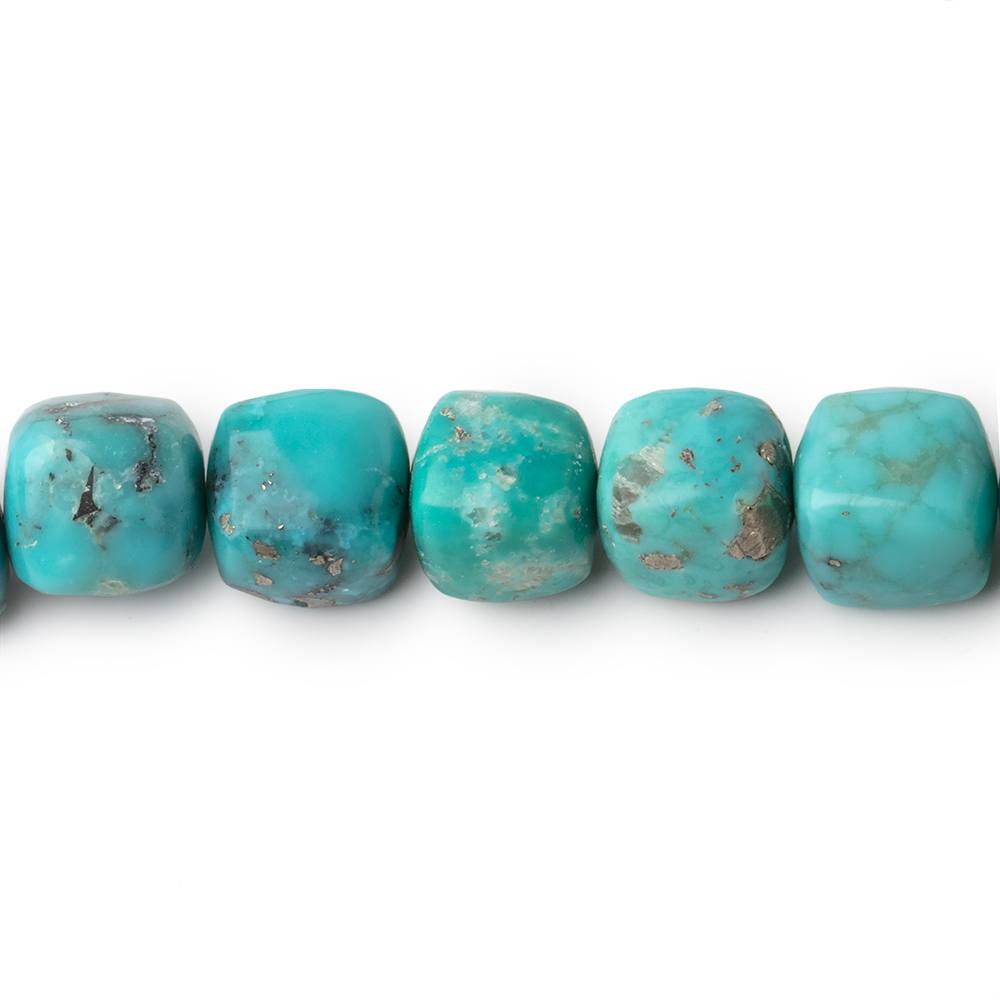 5-7.5mm Sleeping Beauty Turquoise Plain Cubes 16 inch 60 Beads AAA