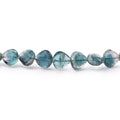 5-7mm Bi-Color Indicolite Tourmaline Straight Drilled Faceted Hearts 16 inch 72 Beads