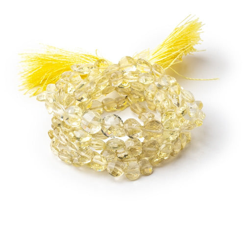 5-7mm Lemon Quartz Faceted Coin Beads 16 inch 67 pieces