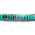 5-7mm Sleeping Beauty Turquoise Faceted Heishi Beads 16 inch 205 pieces AA