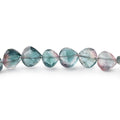 5-8mm Bi-Color Indicolite Tourmaline Faceted Heart Beads 16 inch 72 pieces