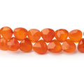 5-8mm Carnelian Faceted Heart Beads 8.5 inch 60 pieces