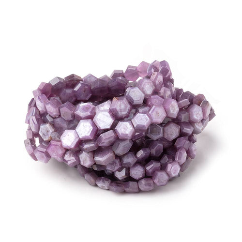 5-8mm Natural Star Ruby Bevel Faceted Hexagonal Beads 17 inch 69 pieces AA