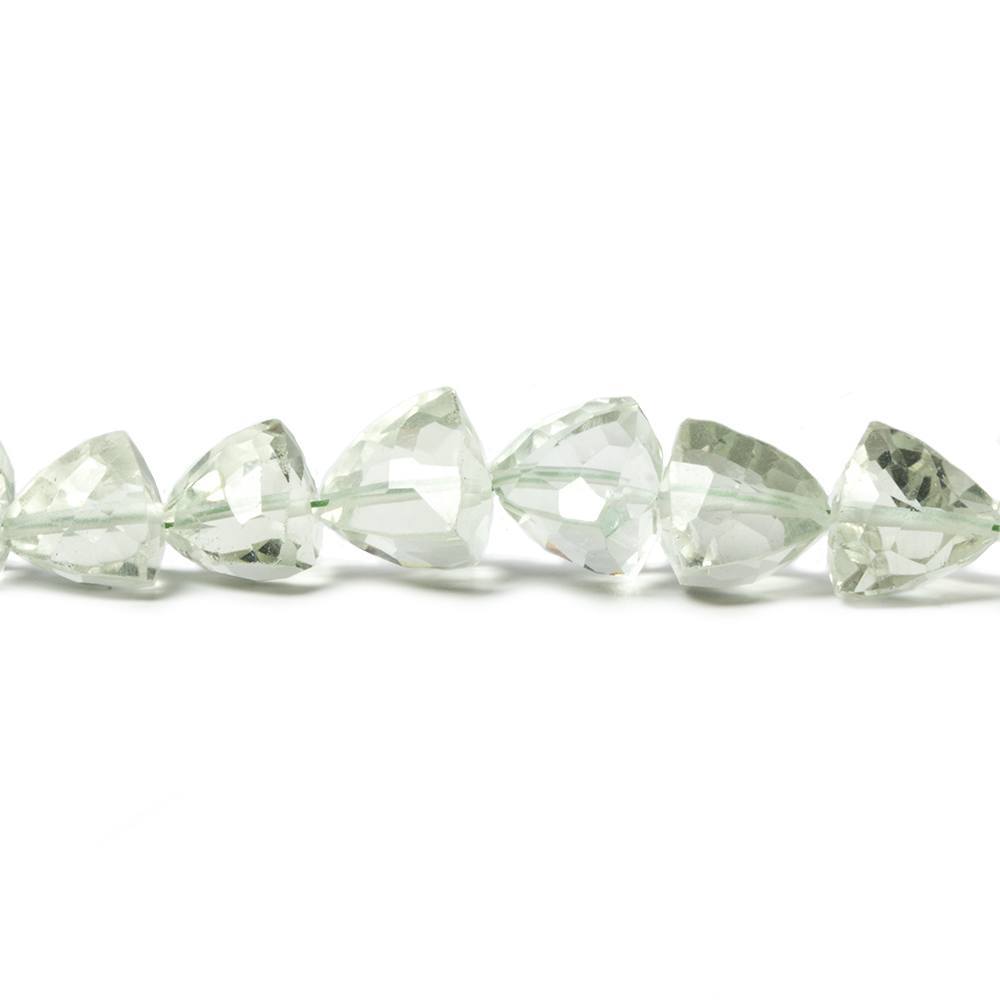 5-8mm Prasiolite Faceted Trillion Beads 16 inch 62 pieces