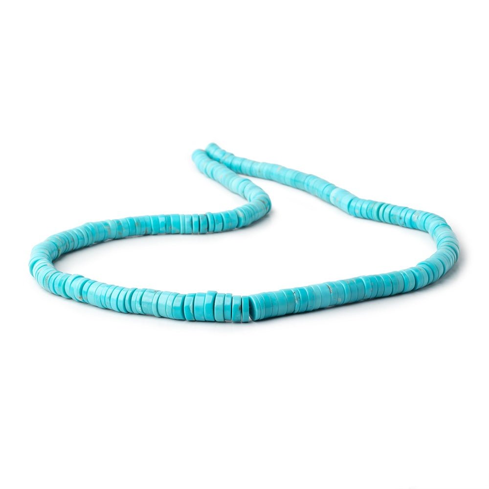 5-8mm Sleeping Beauty Turquoise Plain Heishi Beads 18 inch 235 pieces
