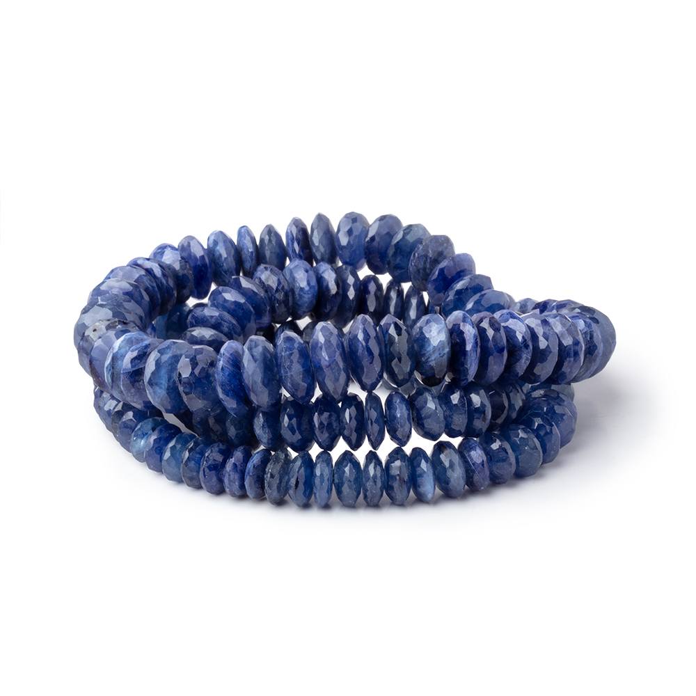 5-9mm Blue Sapphire German Faceted Rondelles 16 inch 133 Beads