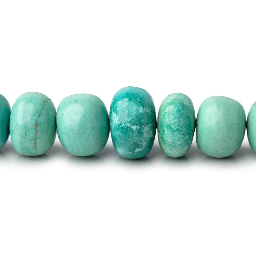 5-9mm Mongolian Turquoise plain rondelle beads 18 inch 100 pieces AA