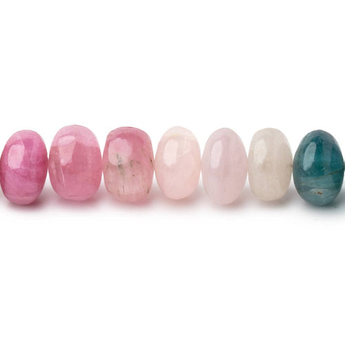 8.5mm Afghani Tourmaline Plain Rondelle 18 inch 88 Beads A