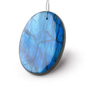 52x36x8mm Labradorite Plain Oval Pendant 1 AAA Focal