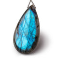 53x27x9mm Labradorite Plain Pear Pendant 1 AAA Focal