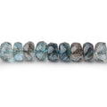 5.5-6.5mm Shaded Moss Aquamarine Faceted Rondelle Beads 16 inch 103 pieces AAA