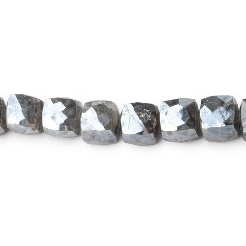 5.5-7mm Mystic Moss Aquamarine Faceted Cube Beads 8.5 inch 33 pieces