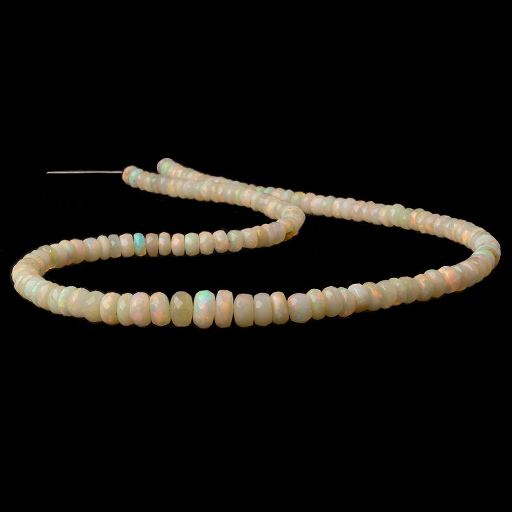 5.5-8mm Ethiopian Opal Faceted Rondelles 18 inch 135 beads AAA