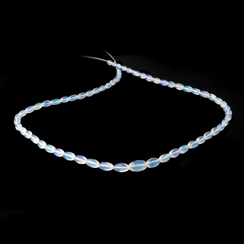 5.5-9.5mm Ethiopian Opal Plain Rice Beads 18 inch 62 pieces AA