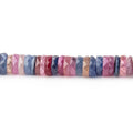 5.2mm Multi Color Madagascar Sapphire Faceted Heishi 16 inch 250 Beads AA