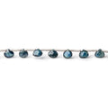 5mm Blue Sapphire Faceted Heart Beads 5.75 inch 19 pieces