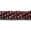 5mm Garnet Micro Faceted Cube Beads 12 inch 70 pieces