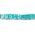 5mm Mongolian Turquoise Plain Cube Beads 16 inch 77 pieces AA