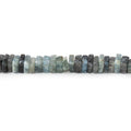 5mm Moss Aquamarine Plain Square Heshi Beads 16 inch 95 pcs
