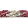 5mm Multi Color Umba Sapphire faceted rondelles 16 inch 135 beads AA