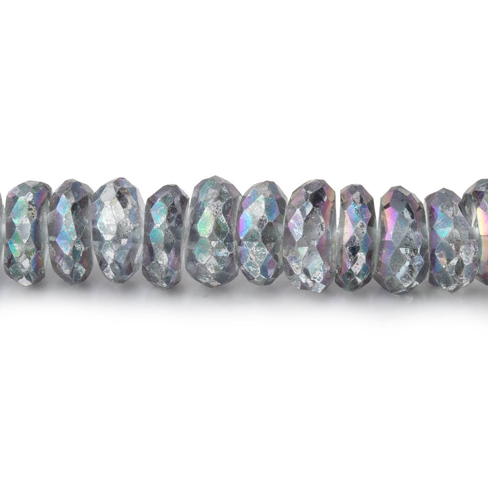 5mm Mystic Grey Topaz Faceted Rondelle Beads 16 inch 166 pieces