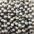 5.5mm Mystic Sapphire Faceted rondelle Black Gold over .925 Chain