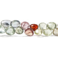 5mm Umba Multi-Color Sapphire Heart Briolette 8 inch 62 pieces