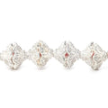 5x11mm Sterling Silver Plated Copper Flower With Twisted Bead Cap 8 inch 38 beads