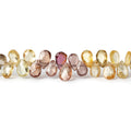 5x3-6x3mm Multi Color Zircon faceted pear briolettes 8 inch 85 beads AAA