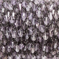 5x3mm Pink Amethyst tear drop Black Gold plated Chain by the foot 31 pieces