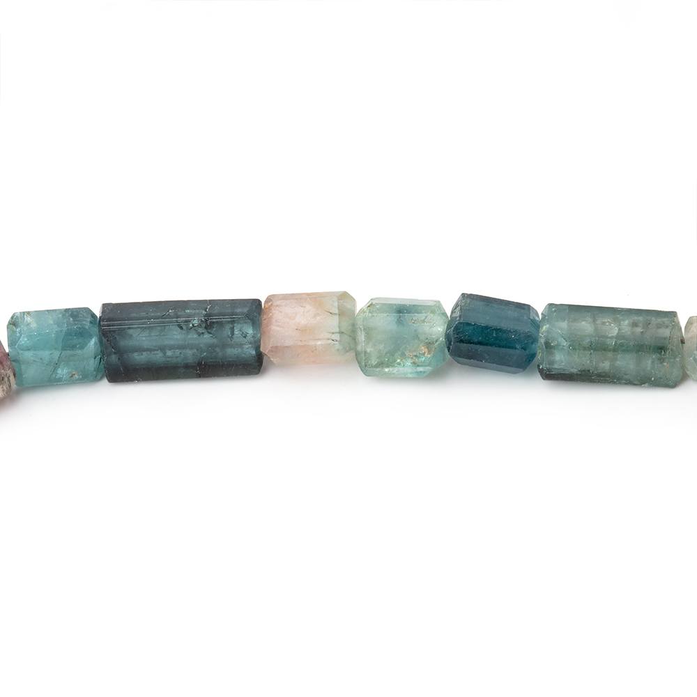 5x4-11x5mm Indicolite Tourmaline Faceted Rectangles 16 inch 60 Beads