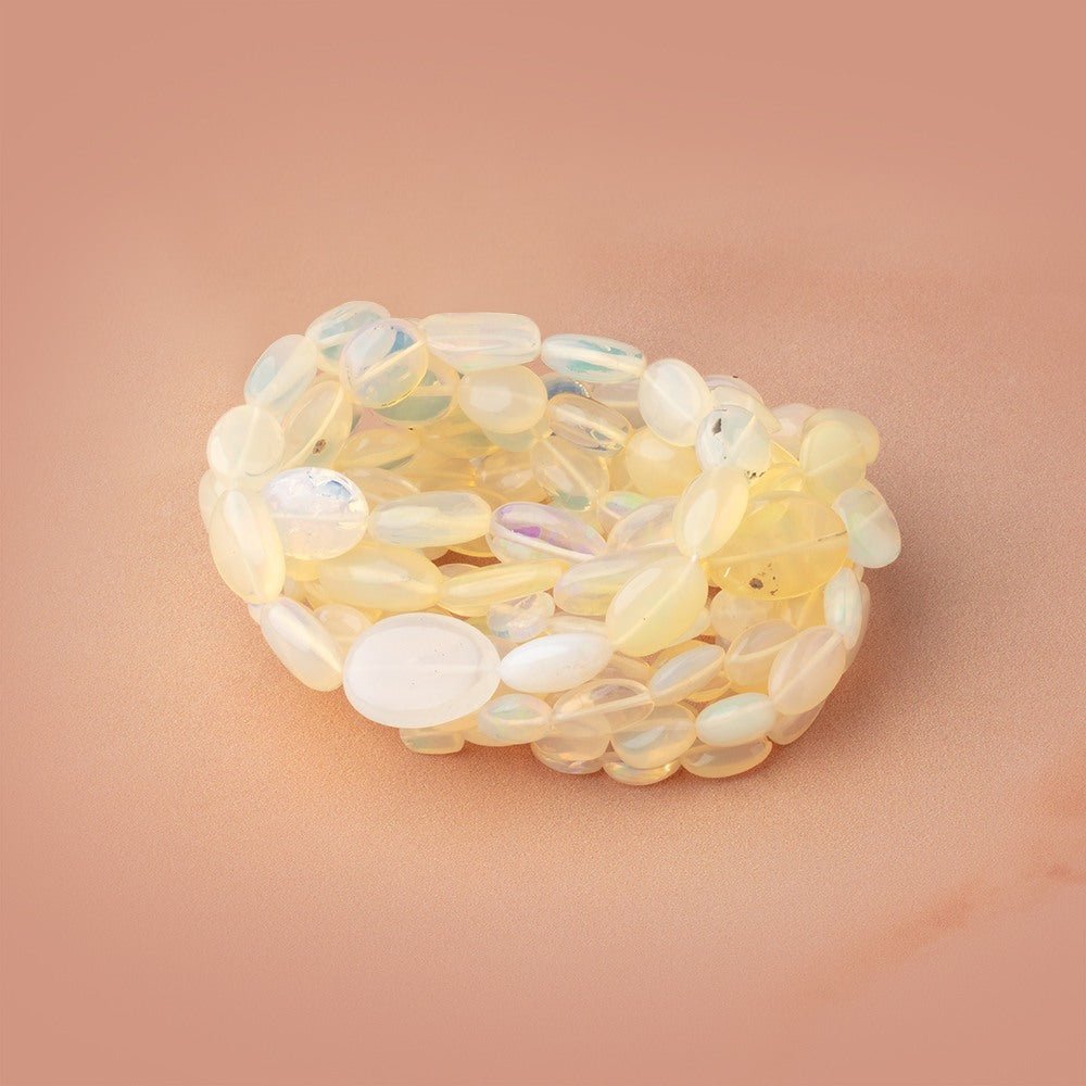 5x4-13x9mm Ethiopian Opal Plain Nugget 18 inch 48 Beads AA