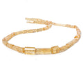 5x4-19x6.5mm Imperial Topaz plain tube beads 18 inch 49 pieces