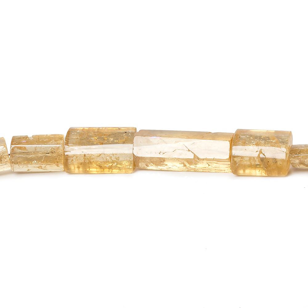 5x4-19x6.5mm Imperial Topaz plain tube beads 18 inch 49 pieces