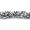5x7mm Mystic White Topaz Straight Drill Faceted Tear Drops 7.5 inch 30 beads