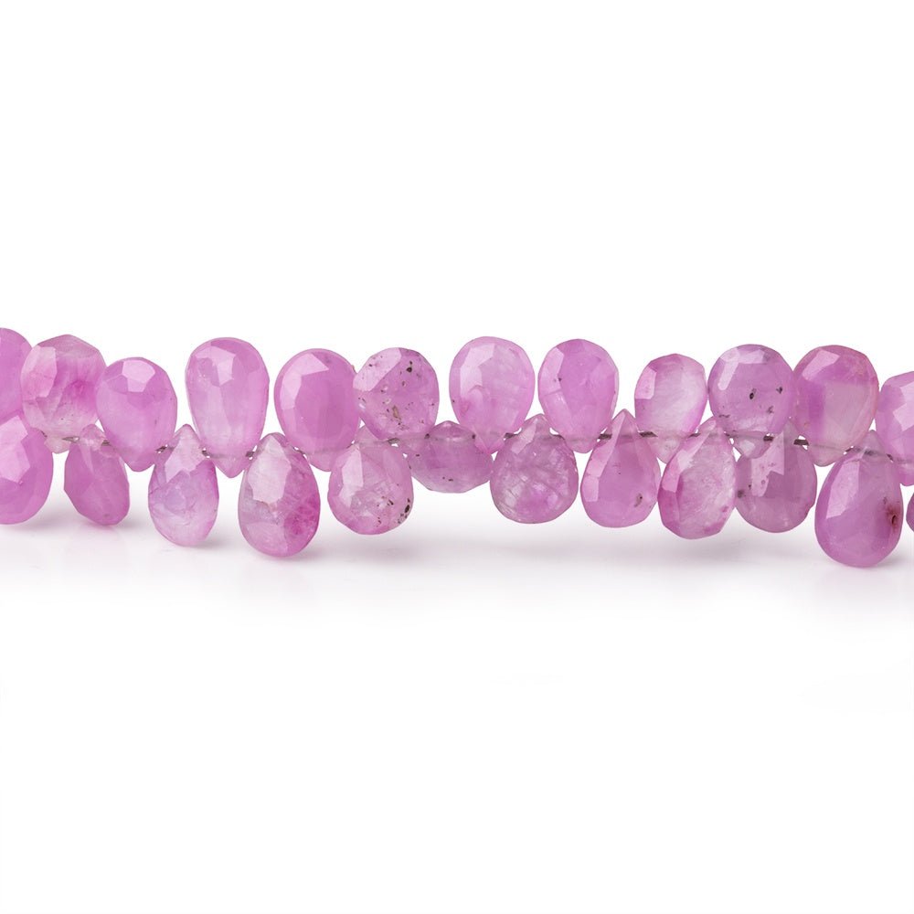 5x4-7x4.5mm Burmese Ruby Faceted Pear Beads 8 inch 96 pieces AA