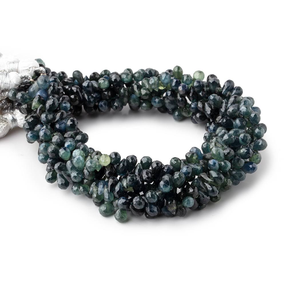 Montana Sapphire Faceted Tear Drop Beads 9 inch 100 pieces