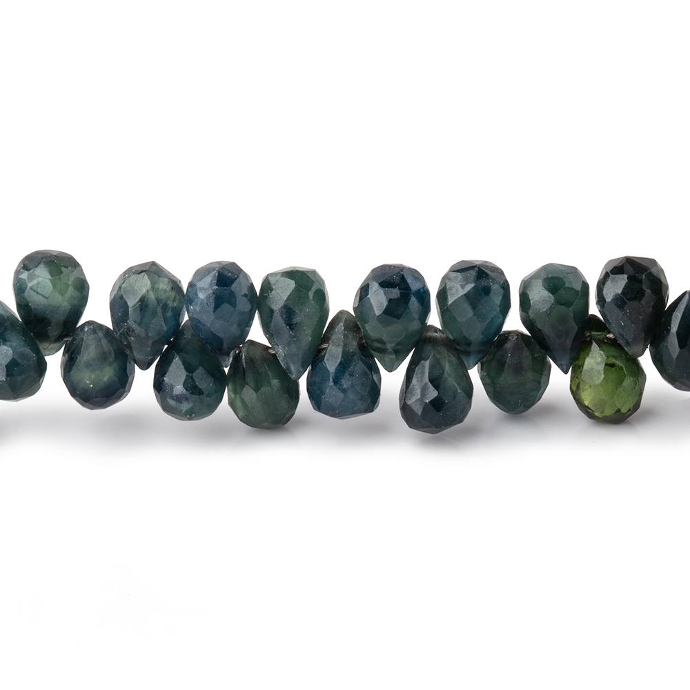 Montana Sapphire Faceted Tear Drop Beads 9 inch 100 pieces