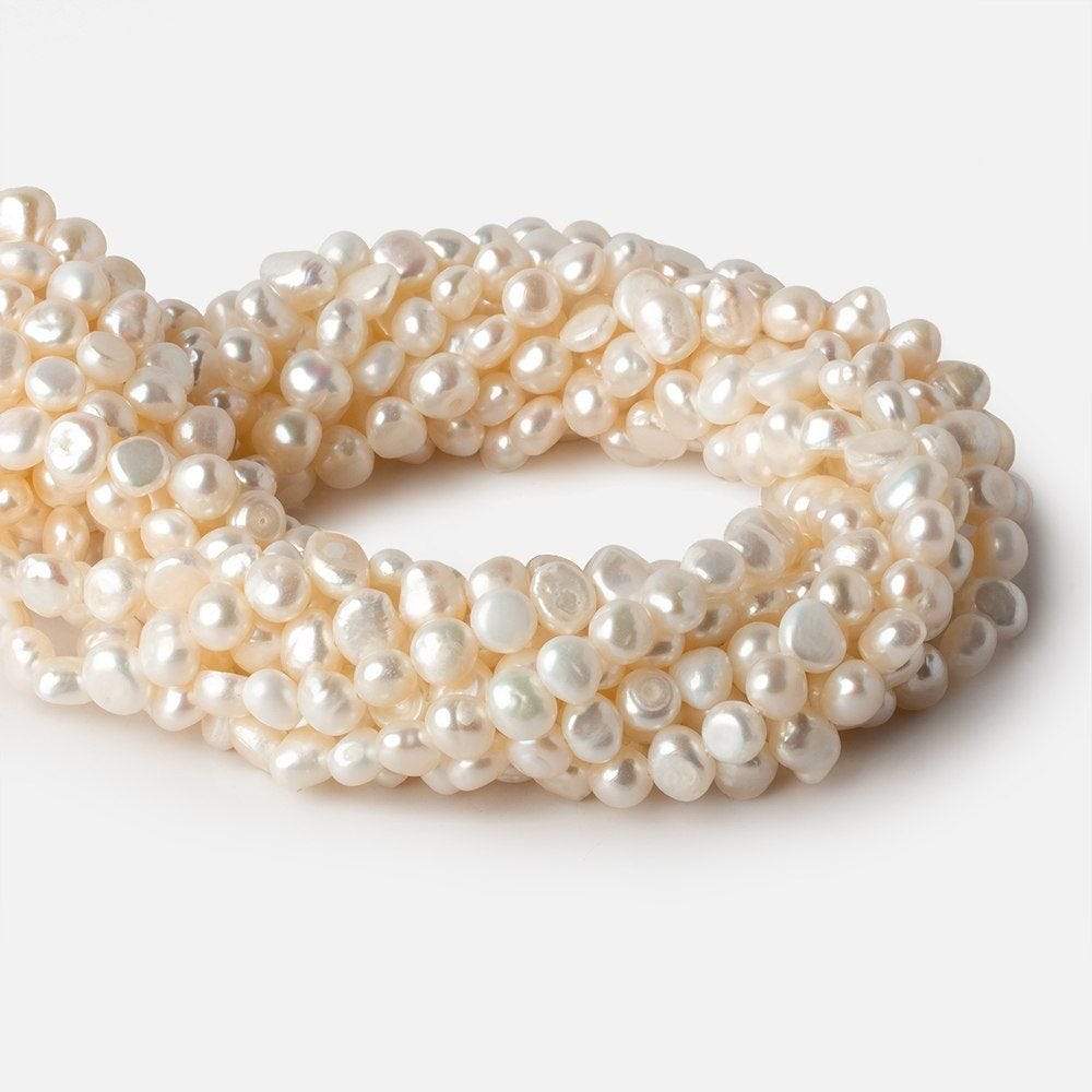 5x4-7x4mm Off White Baroque Freshwater Pearl 14 inch 80 pcs
