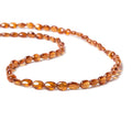 5x4-7x5mm Mandarin Garnet Straight Drill Oval 15 inch 70 pieces