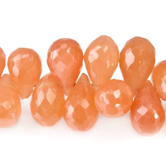5x4-8x5mm Dark Angel Skin Moonstone Faceted Tear Drop Beads 8 inch 81 pieces