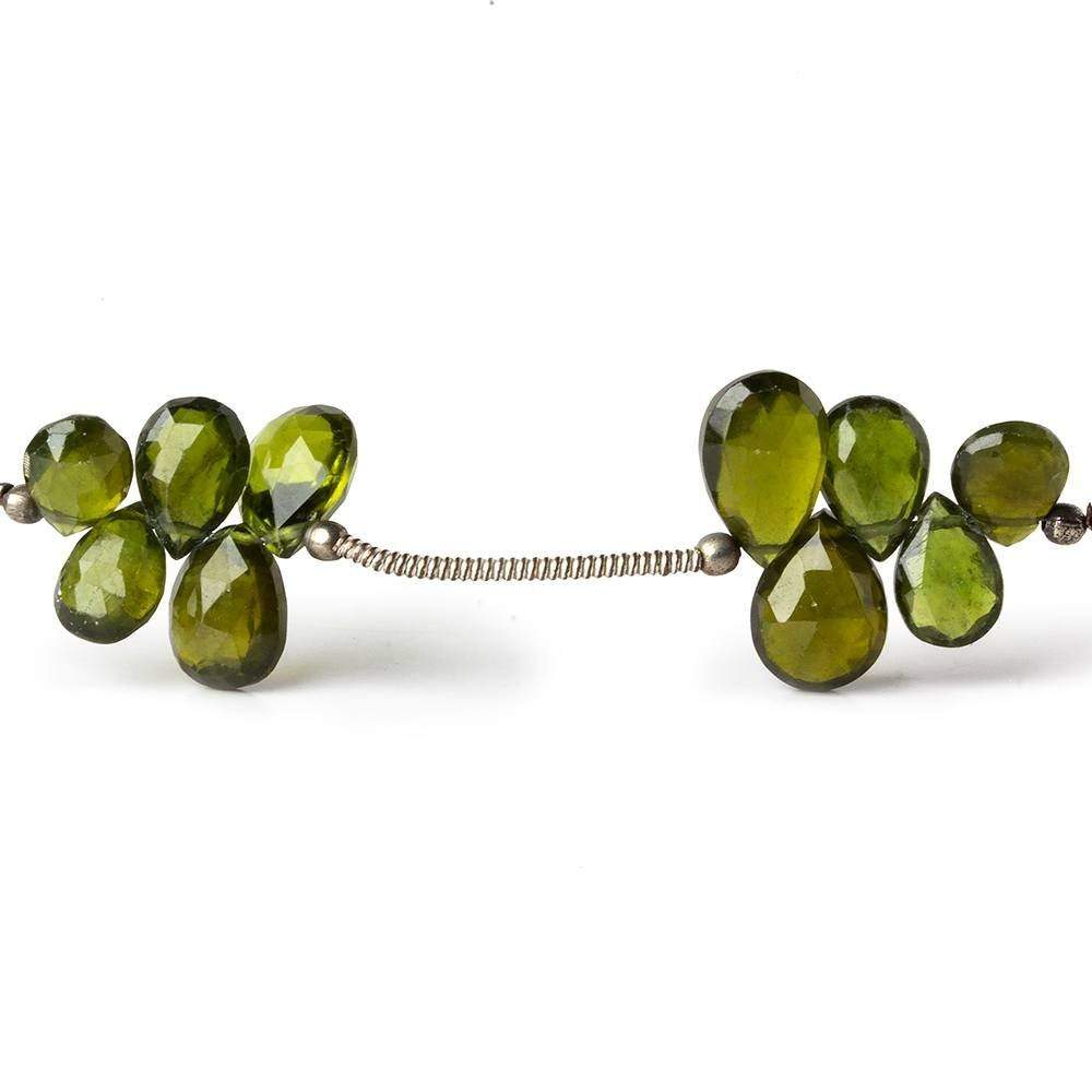 5x4-9x7mm Idocrase Faceted Pears 8 inch 30 beads AA Grade