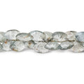 5x6-8x10mm Moss Aquamarine Faceted Fan Beads 8 inch 64 pieces