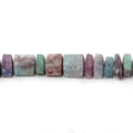 5x6-8x7mm Paraiba Tourmaline Plain Trillion Beads 16.5 inch 72 pieces